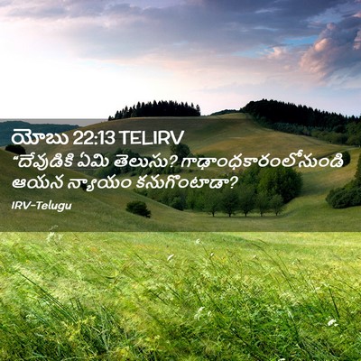 Picture 02 - యోబు 22:13 TELIRV - “దేవుడికి ఏమి - Bible Verse Picture