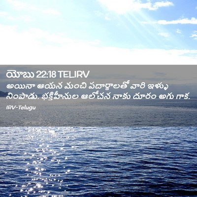 Picture 02 - యోబు 22:18 TELIRV - అయినా ఆయన మంచి - Bible Verse Picture