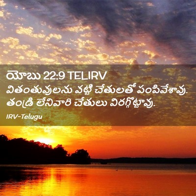 Picture 02 - యోబు 22:9 TELIRV - వితంతువులను వట్టి - Bible Verse Picture