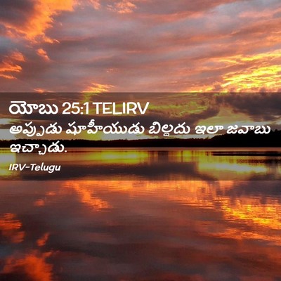 Picture 02 - యోబు 25:1 TELIRV - అప్పుడు షూహీయుడు - Bible Verse Picture