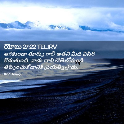 Picture 02 - యోబు 27:22 TELIRV - ఆగకుండా తూర్పు - Bible Verse Picture