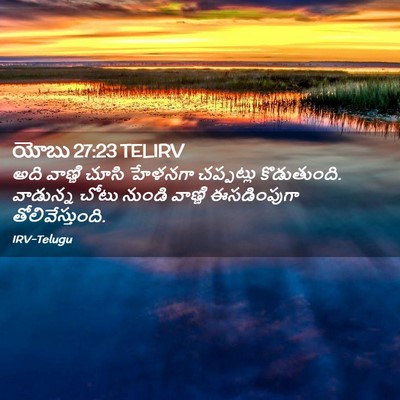 Picture 02 - యోబు 27:23 TELIRV - అది వాణ్ణి చూసి - Bible Verse Picture