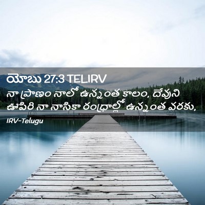 Picture 02 - యోబు 27:3 TELIRV - నా ప్రాణం నాలో - Bible Verse Picture