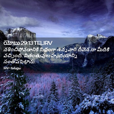 Picture 02 - యోబు 29:13 TELIRV - నశించిపోవడానికి - Bible Verse Picture