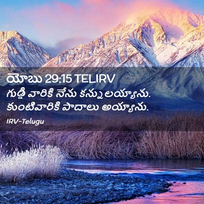 Picture 02 - యోబు 29:15 TELIRV - గుడ్డి వారికి - Bible Verse Picture