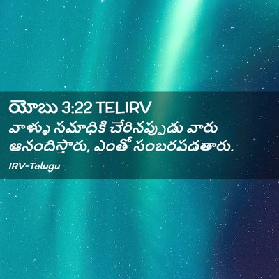 Picture 02 - యోబు 3:22 TELIRV - వాళ్ళు సమాధికి - Bible Verse Picture