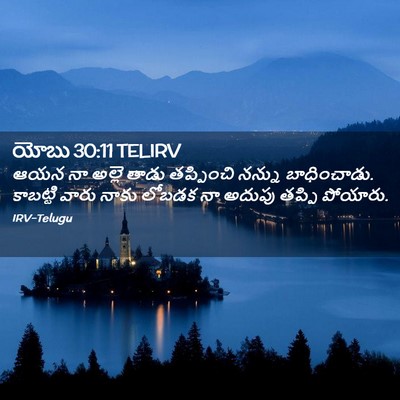 Picture 02 - యోబు 30:11 TELIRV - ఆయన నా అల్లె తాడు - Bible Verse Picture