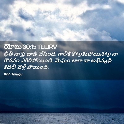 Picture 02 - యోబు 30:15 TELIRV - భీతి నాపై దాడి - Bible Verse Picture