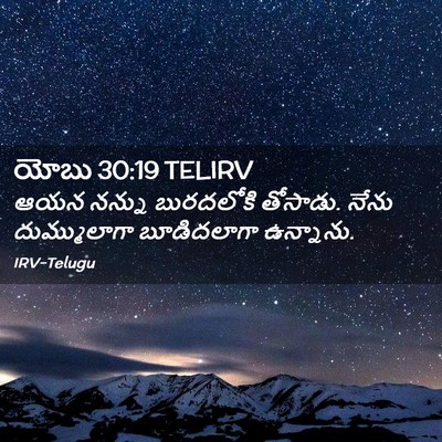 Picture 02 - యోబు 30:19 TELIRV - ఆయన నన్ను - Bible Verse Picture