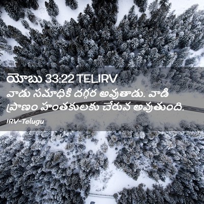 Picture 02 - యోబు 33:22 TELIRV - వాడు సమాధికి - Bible Verse Picture