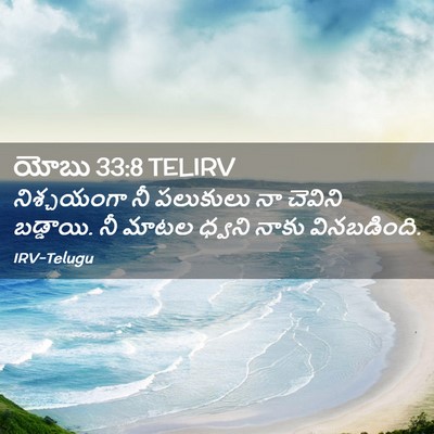Picture 02 - యోబు 33:8 TELIRV - నిశ్చయంగా నీ - Bible Verse Picture