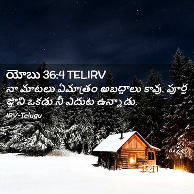 Picture 02 - యోబు 36:4 TELIRV - నా మాటలు ఏమాత్రం - Bible Verse Picture