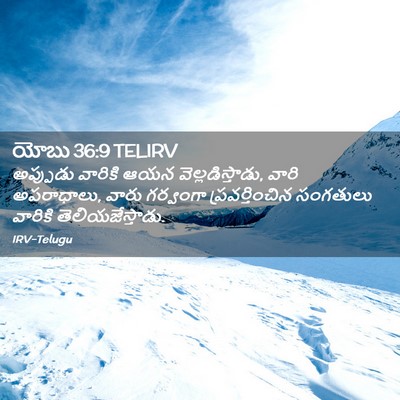 Picture 02 - యోబు 36:9 TELIRV - అప్పుడు వారికి - Bible Verse Picture