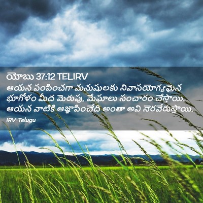 Picture 02 - యోబు 37:12 TELIRV - ఆయన పంపించగా - Bible Verse Picture