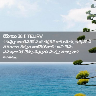 Picture 02 - యోబు 38:11 TELIRV - “నువ్వు ఇంతవరకే - Bible Verse Picture