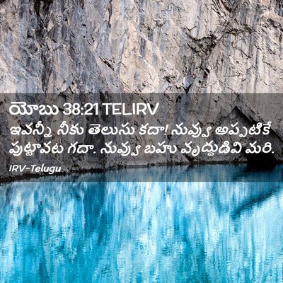 Picture 02 - యోబు 38:21 TELIRV - ఇవన్నీ నీకు - Bible Verse Picture