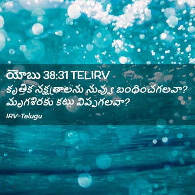 Picture 02 - యోబు 38:31 TELIRV - కృత్తిక - Bible Verse Picture