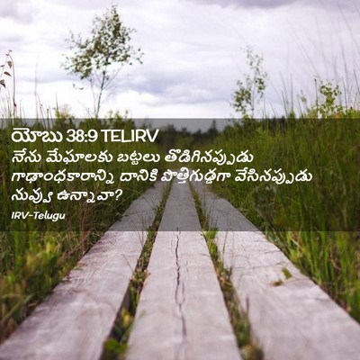 Picture 02 - యోబు 38:9 TELIRV - నేను మేఘాలకు - Bible Verse Picture