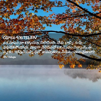 Picture 02 - యోబు 4:16 TELIRV - ఒక రూపం నా - Bible Verse Picture