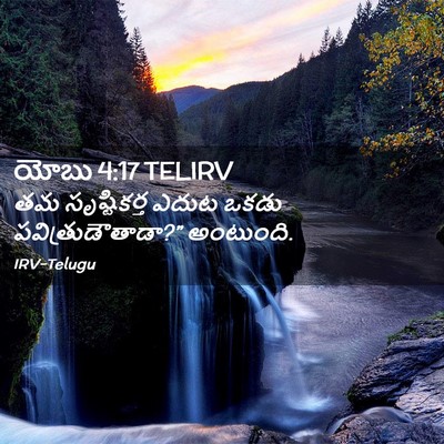 Picture 02 - యోబు 4:17 TELIRV - తమ సృష్టికర్త - Bible Verse Picture