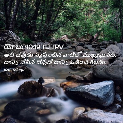 Picture 02 - యోబు 40:19 TELIRV - అది దేవుడు - Bible Verse Picture