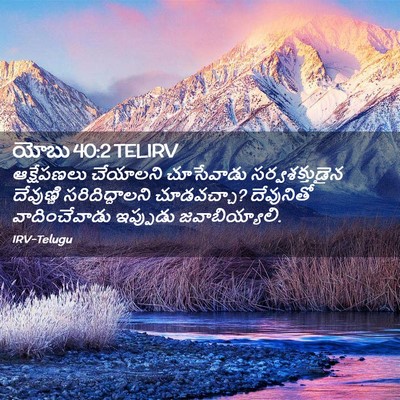 Picture 02 - యోబు 40:2 TELIRV - ఆక్షేపణలు చేయాలని - Bible Verse Picture