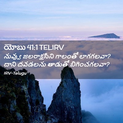 Picture 02 - యోబు 41:1 TELIRV - నువ్వు - Bible Verse Picture