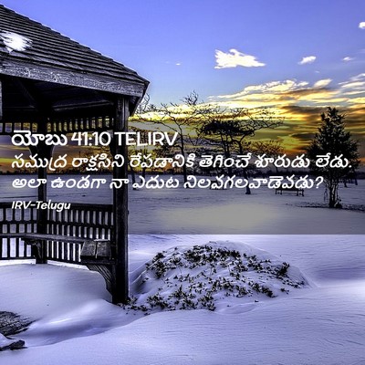 Picture 02 - యోబు 41:10 TELIRV - సముద్ర రాక్షసిని - Bible Verse Picture