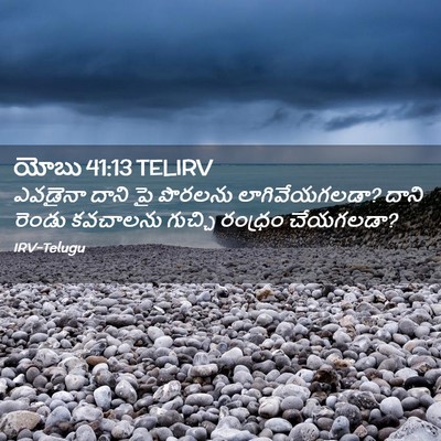 Picture 02 - యోబు 41:13 TELIRV - ఎవడైనా దాని పై - Bible Verse Picture