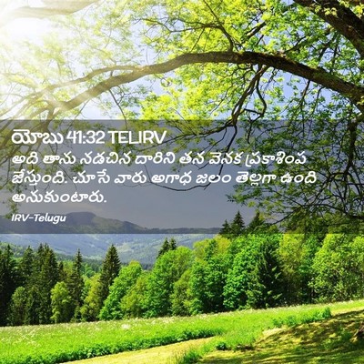 Picture 02 - యోబు 41:32 TELIRV - అది తాను నడచిన - Bible Verse Picture