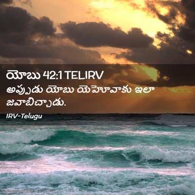 Picture 02 - యోబు 42:1 TELIRV - అప్పుడు యోబు - Bible Verse Picture