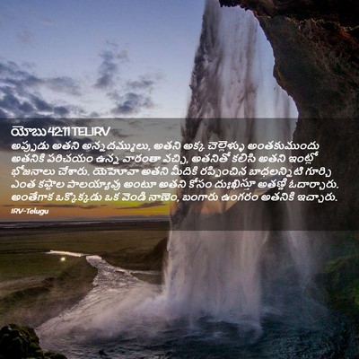 Picture 02 - యోబు 42:11 TELIRV - అప్పుడు అతని - Bible Verse Picture