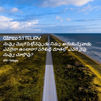 Picture 02 - యోబు 5:1 TELIRV - నువ్వు - Bible Verse Picture