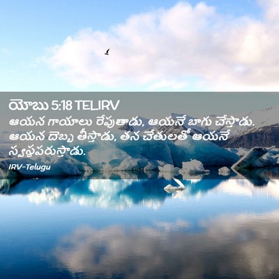 Picture 02 - యోబు 5:18 TELIRV - ఆయన గాయాలు - Bible Verse Picture