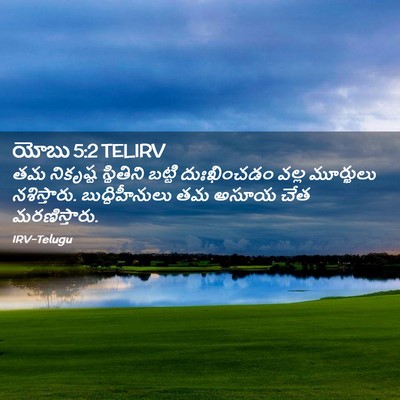 Picture 02 - యోబు 5:2 TELIRV - తమ నికృష్ట - Bible Verse Picture