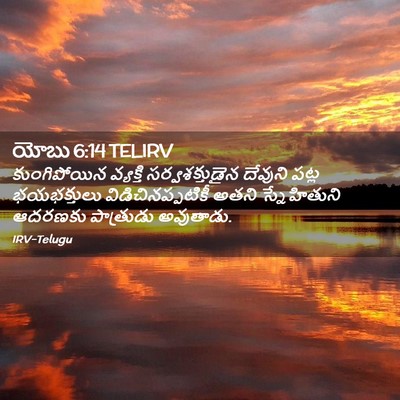 Picture 02 - యోబు 6:14 TELIRV - కుంగిపోయిన - Bible Verse Picture
