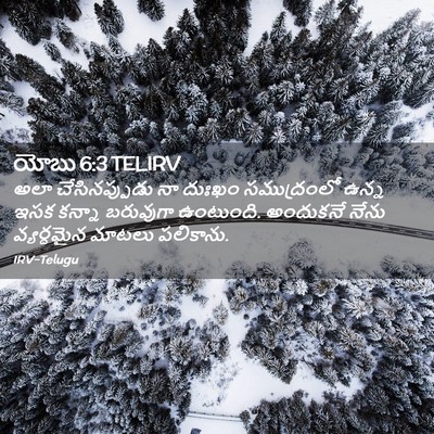 Picture 02 - యోబు 6:3 TELIRV - అలా చేసినప్పుడు - Bible Verse Picture