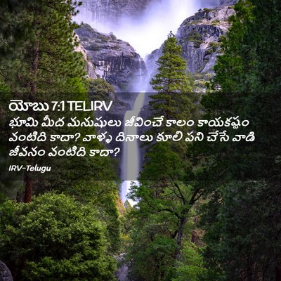 Picture 02 - యోబు 7:1 TELIRV - భూమి మీద మనుషులు - Bible Verse Picture