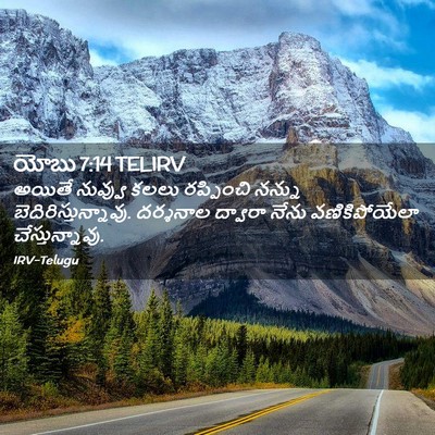 Picture 02 - యోబు 7:14 TELIRV - అయితే నువ్వు కలలు - Bible Verse Picture