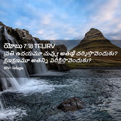 Picture 02 - యోబు 7:18 TELIRV - ప్రతి ఉదయమూ - Bible Verse Picture