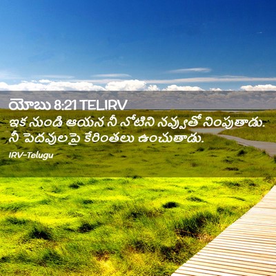Picture 02 - యోబు 8:21 TELIRV - ఇక నుండి ఆయన నీ - Bible Verse Picture
