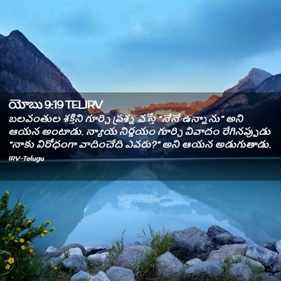 Picture 02 - యోబు 9:19 TELIRV - బలవంతుల శక్తిని - Bible Verse Picture