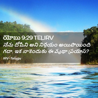 Picture 02 - యోబు 9:29 TELIRV - నేను దోషిని అని - Bible Verse Picture