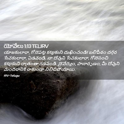 Picture 02 - యోవేలు 1:13 TELIRV - యాజకులారా, - Bible Verse Picture