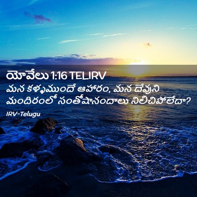 Picture 02 - యోవేలు 1:16 TELIRV - మన కళ్ళముందే - Bible Verse Picture