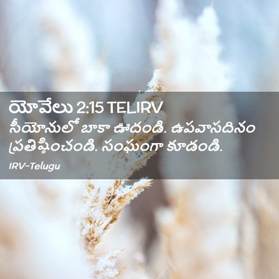 Picture 02 - యోవేలు 2:15 TELIRV - సీయోనులో బాకా - Bible Verse Picture