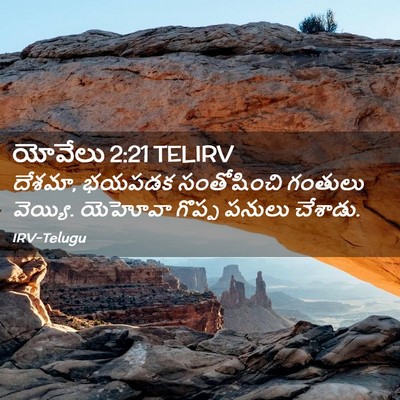 Picture 02 - యోవేలు 2:21 TELIRV - దేశమా, భయపడక - Bible Verse Picture