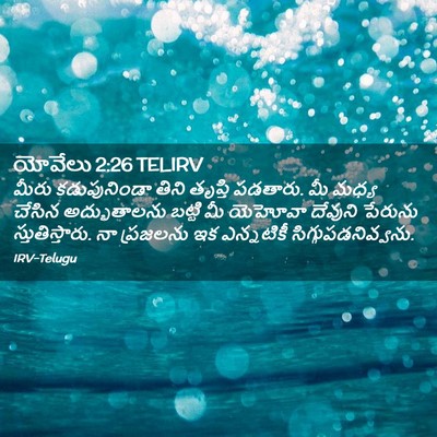 Picture 02 - యోవేలు 2:26 TELIRV - మీరు కడుపునిండా - Bible Verse Picture