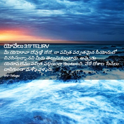 Picture 02 - యోవేలు 3:17 TELIRV - మీ యెహోవా - Bible Verse Picture
