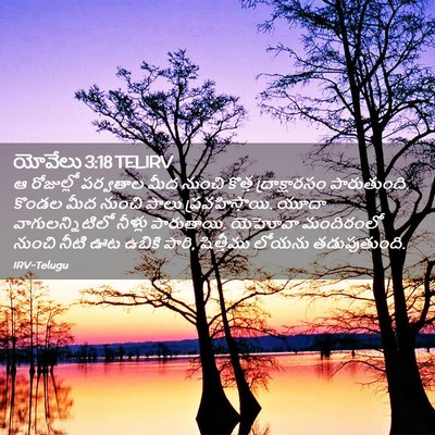 Picture 02 - యోవేలు 3:18 TELIRV - ఆ రోజుల్లో - Bible Verse Picture